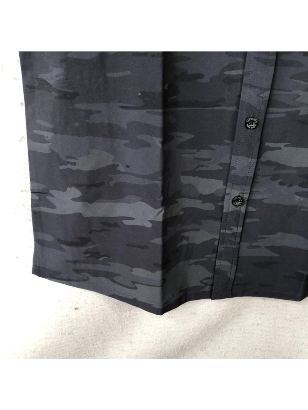 Warrior Mulitblack Shirt Mens Large Camo Button Front Tactical Performance - Picture 12 of 15
